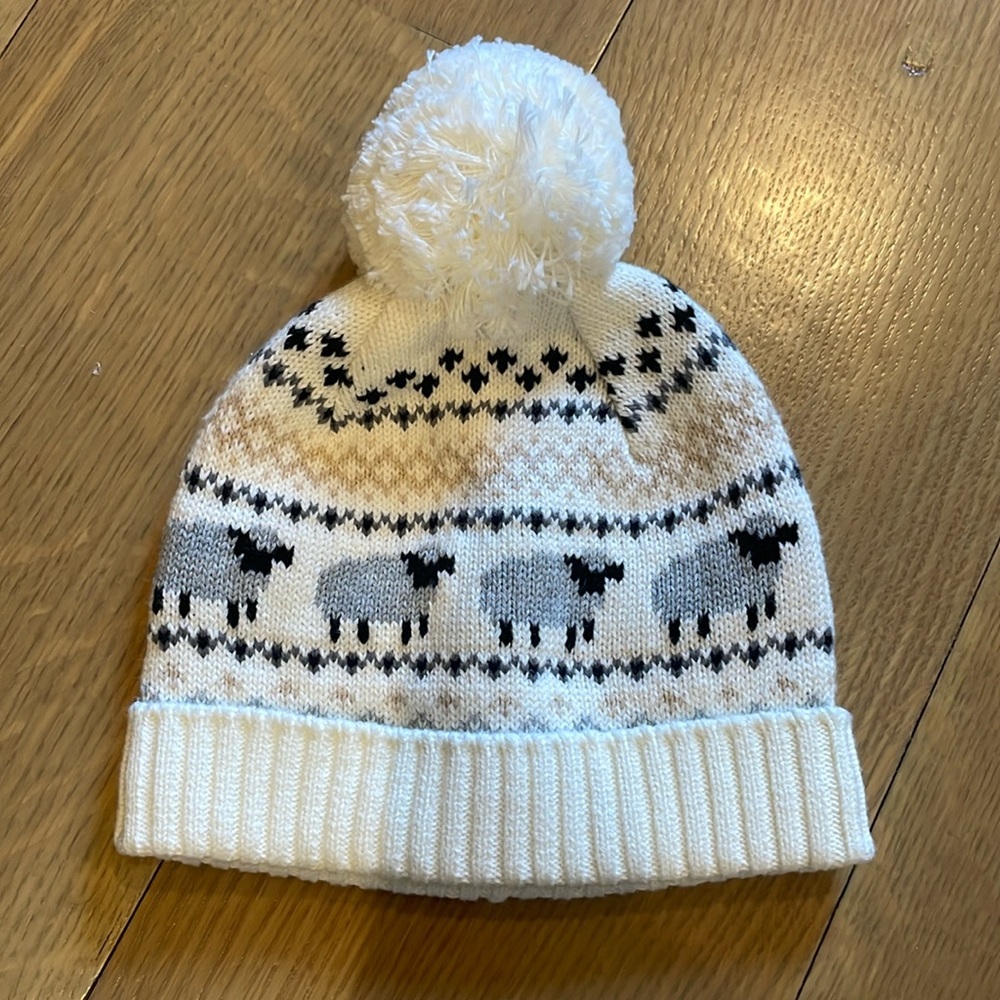 Janie & Jack winter Pom hat 3-6 mo